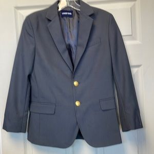 Lands End Men Hopsack Blazer School Uniform, Color Slate Gray Frost, NWT